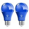 GONHOM Paquete de 2 bombillas LED azules A19 equivalente_1