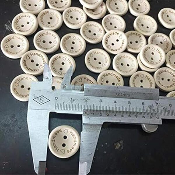 HengKe 100 botones de madera hechos a mano para_2