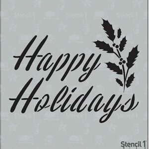 Plantilla Stencil1 Happy Holidays Plantilla reutilizable_1