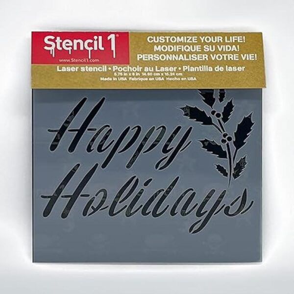 Plantilla Stencil1 Happy Holidays Plantilla reutilizable_5