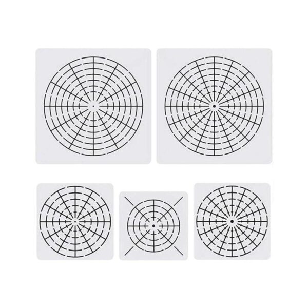 5 plantillas de mandala de plástico para pintura