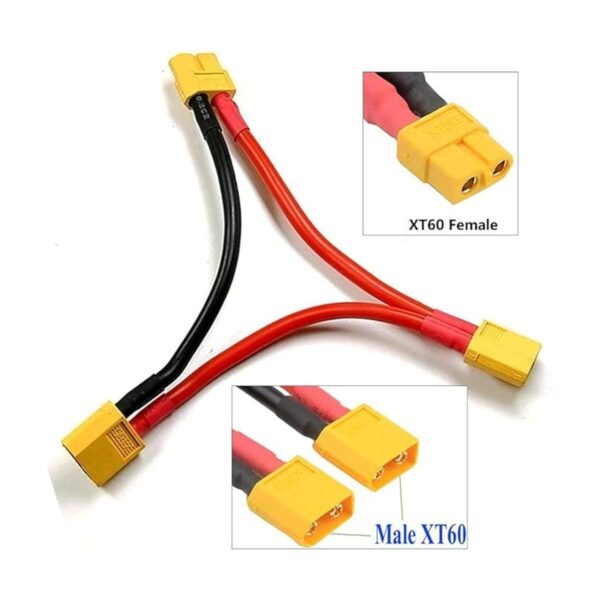 LinsyRC 2 conectores de batería serie XT60 de 1 hembra a 2_4