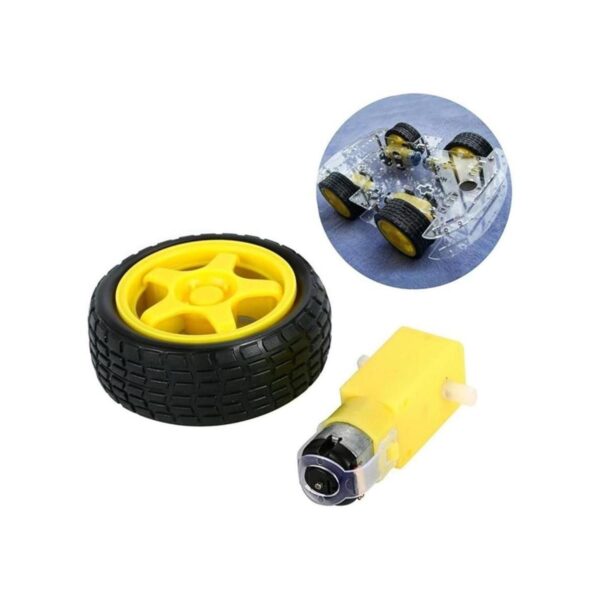 honbay 2 juegos de plástico Tire con Gear Motor doble eje
