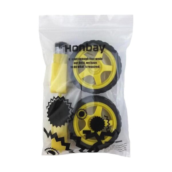 honbay 2 juegos de plástico Tire con Gear Motor doble eje