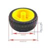 honbay 2 juegos de plástico Tire con Gear Motor doble eje