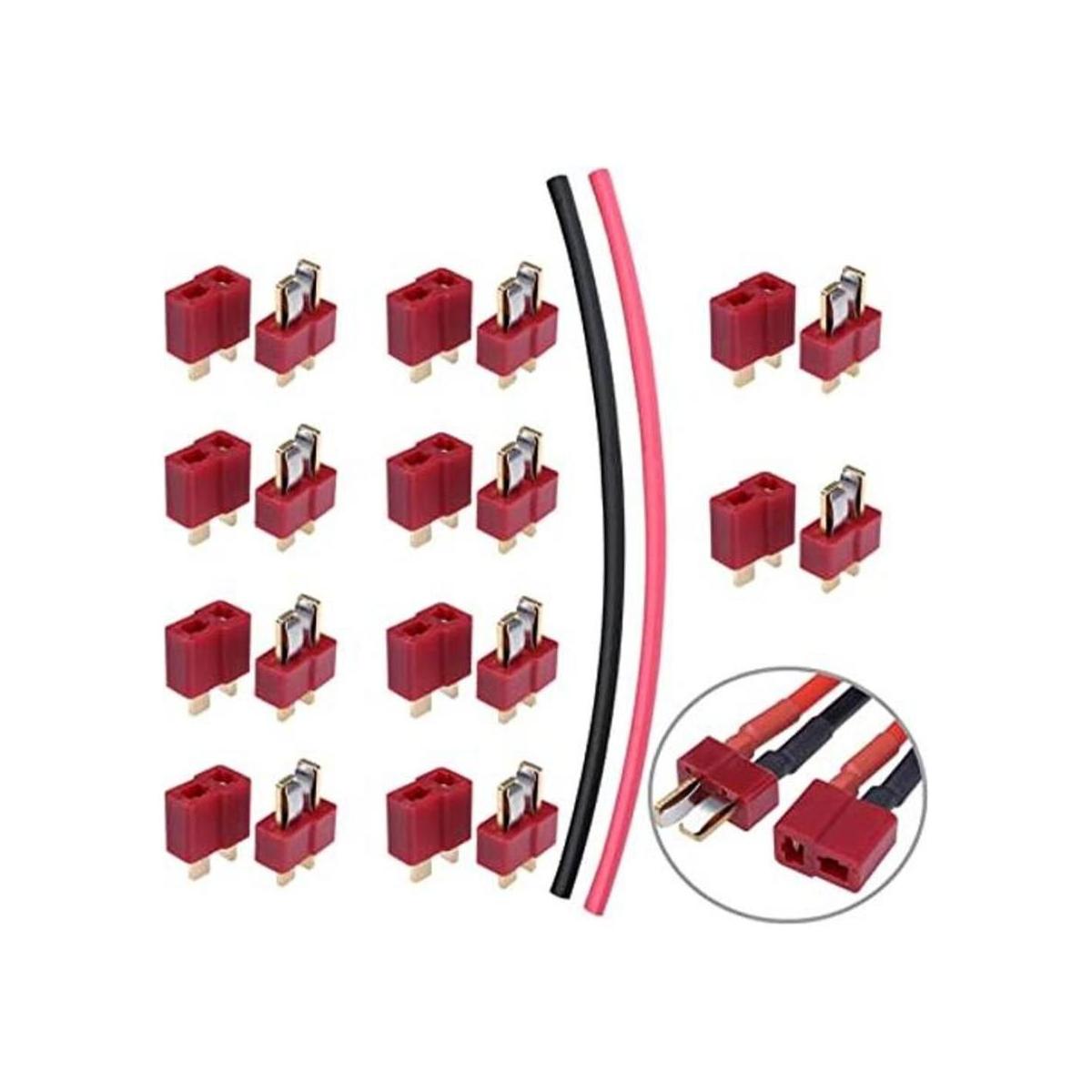 Hobbypark 10 pares de conectores en T macho y hembra