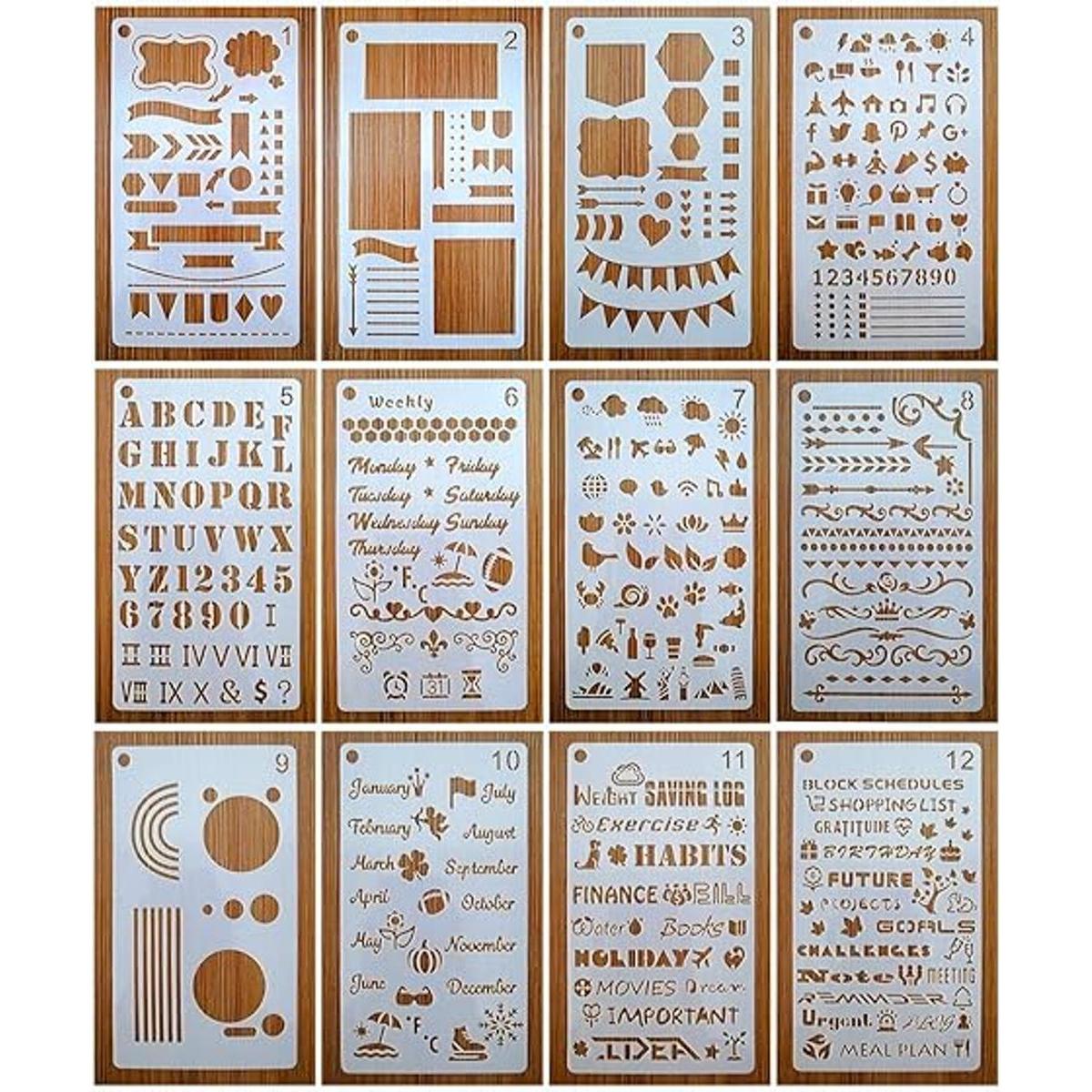 Juego de plantillas de diario para diarios punteados