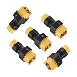 LinsyRC Paquete de 5 conectores macho XT30 a adaptador de_1