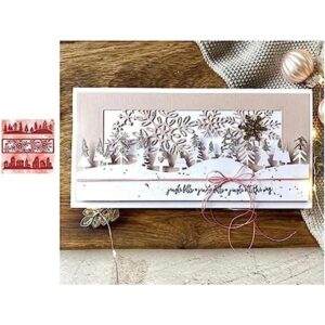 Christmas Snowflake House Tree Side Metal Die Cuts_1