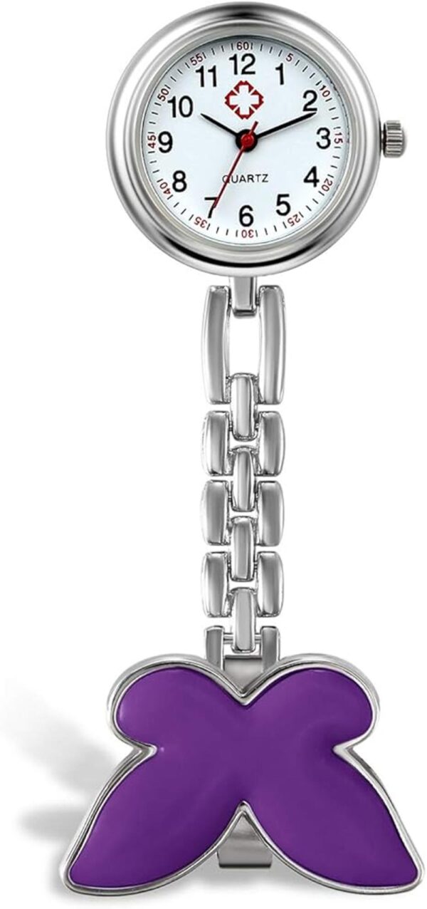 Avaner Reloj de bolsillo con clip para mujer de acero_1