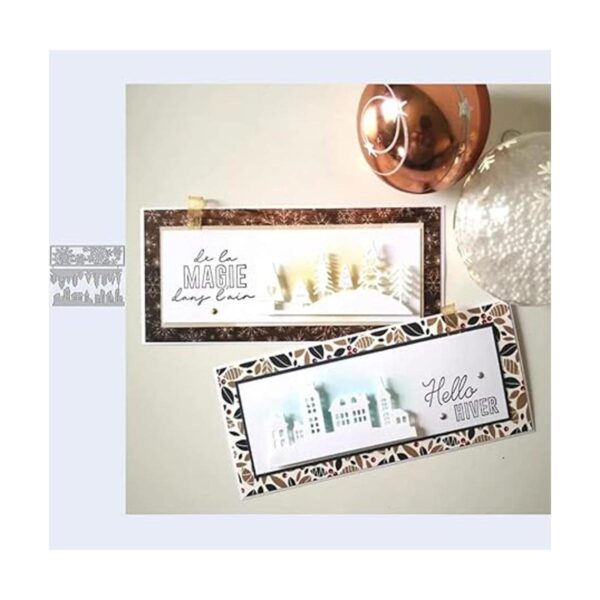 Christmas Snowflake House Tree Side Metal Die Cuts_2