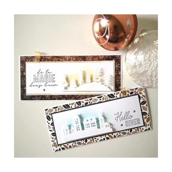 Christmas Snowflake House Tree Side Metal Die Cuts_4