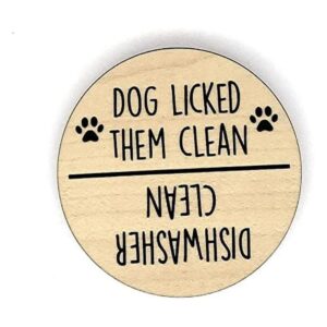 Dog Licked Them Clean Imán para lavavajillas imán para_1