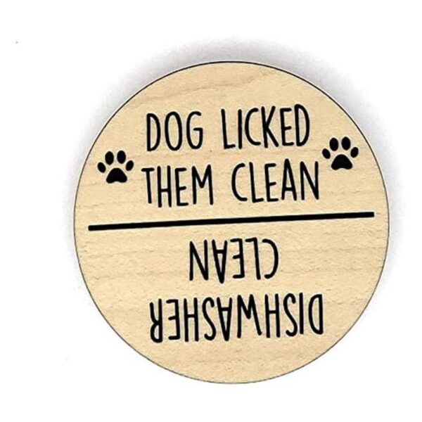 Dog Licked Them Clean Imán para lavavajillas imán para_1