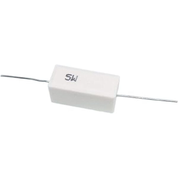 10pcs 100 ohmios 100RJ 5 vatios Axial Cerámica Cemento_4