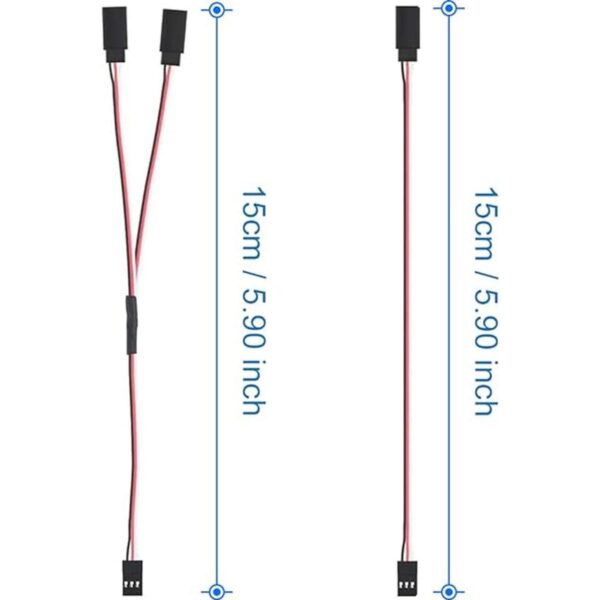 MMOBIEL 10 cables de extensión servo RC de 5 x 3 pines 5_3
