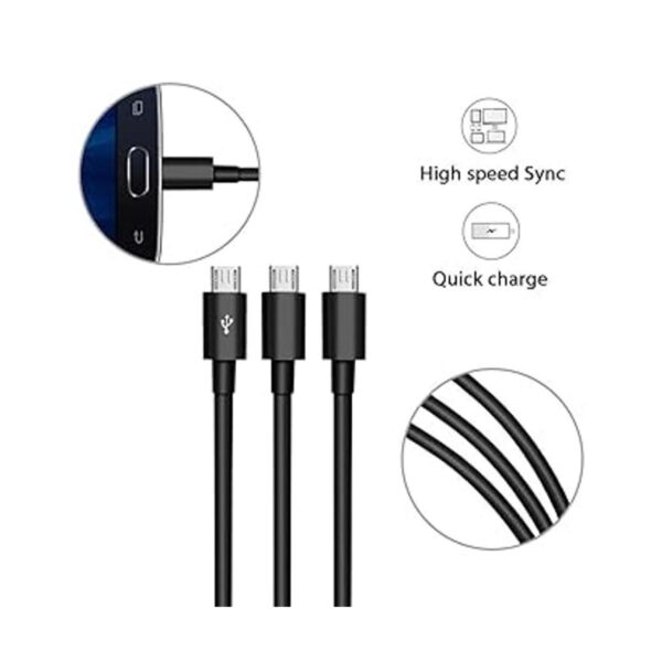 Duttek Cable divisor USB a micro USB 3 en 1 USB 2.0 A_3
