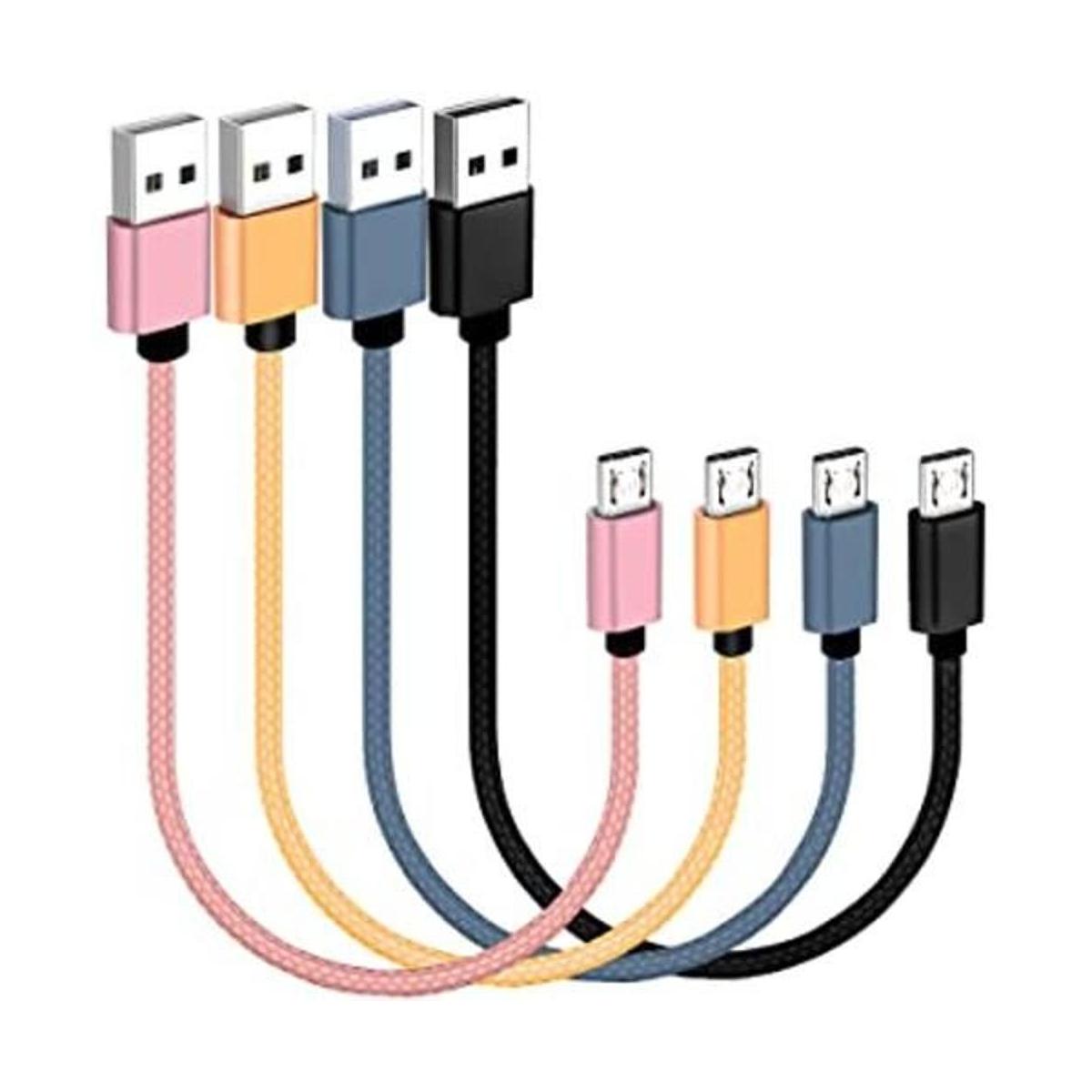 SUMPK Cable micro USB corto de 8 pulgadas cable de carga