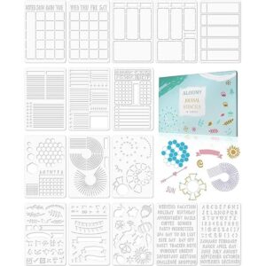 16Pcs Journal Stencils Set Time Saving Bullet Journaling_1