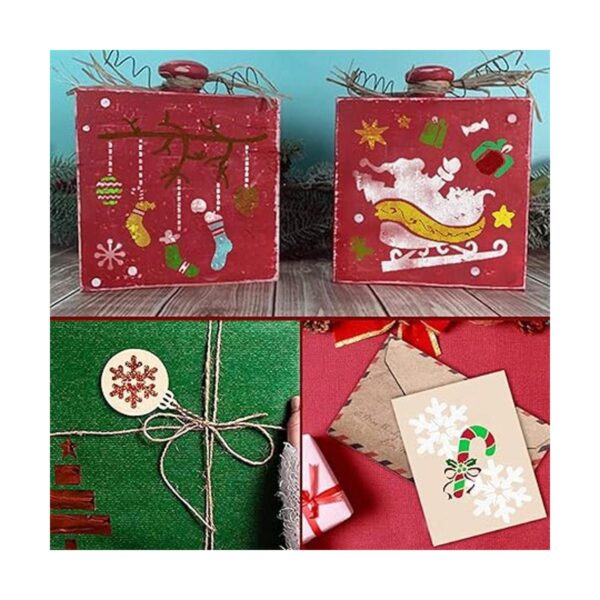 20 plantillas de Navidad pequeñas para pintar sobre madera