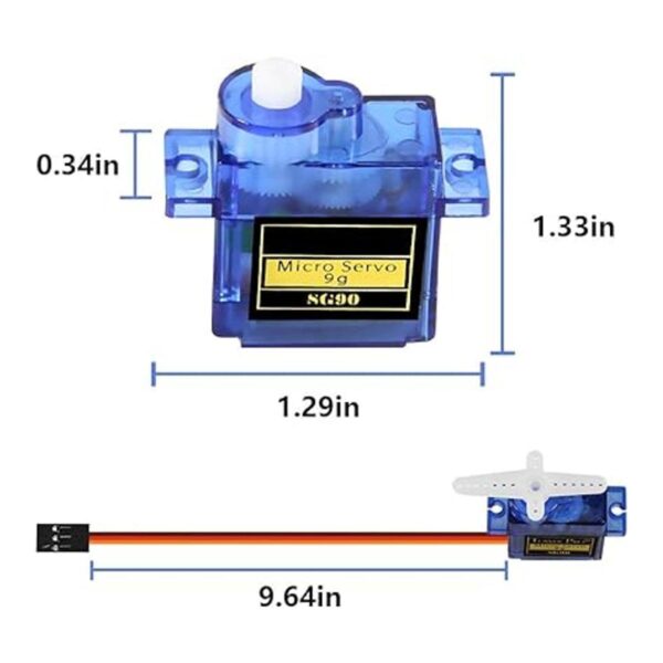 Dorhea 5 piezas SG90 Micro servomotor Mini Servo SG90 0.32_5