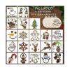20 plantillas de Navidad pequeñas para pintar sobre madera