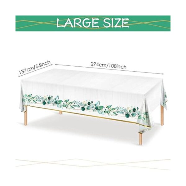 Mantel de hojas de eucalipto de plástico hojas verdes_2