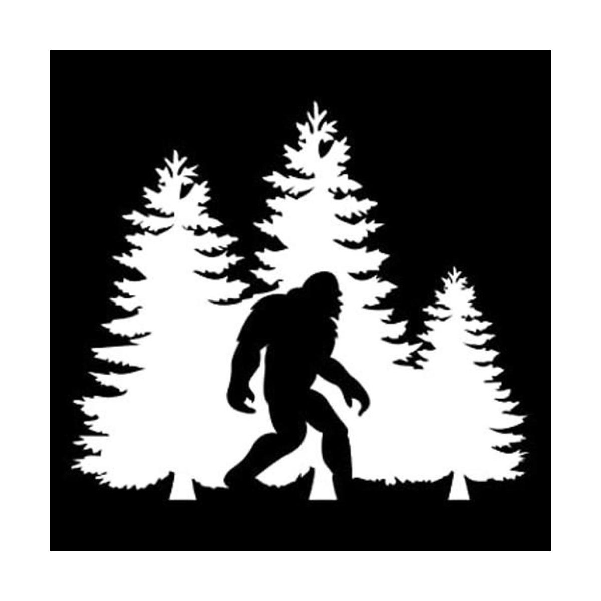 Bigfoot Trees Forest Calcomanía de vinilo para automóvil