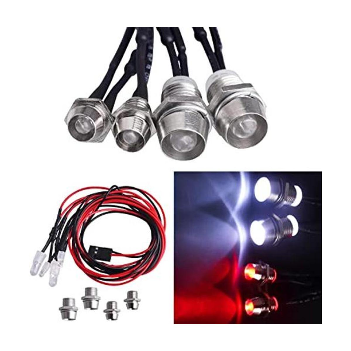 AllinRC Kit de faros delanteros de 4 ledes accesorios