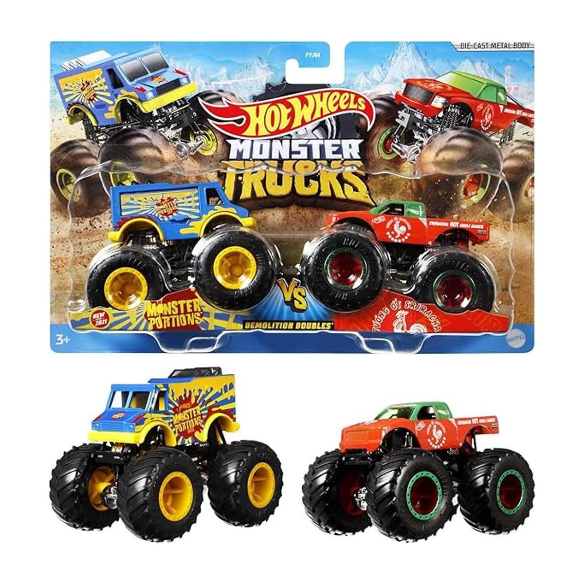Monster Trucks de Hot Wheels Paquete surtido doble de 2