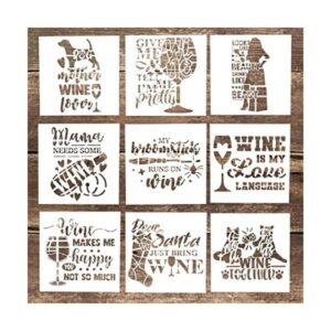 Plantilla decorativa de letras de vino para hacer_1