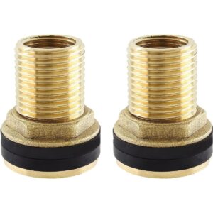 Rierdge 2 piezas de latón para mamparo conector hembra de
