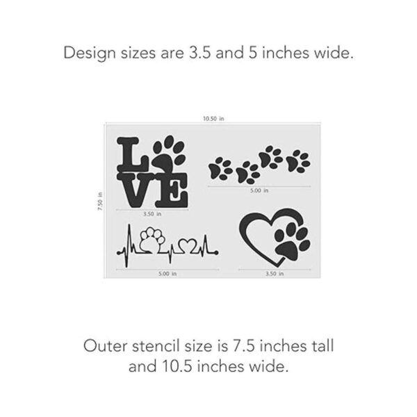 Stencil Stop Pet Love Plantilla para decoración del hogar_2