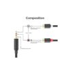JD Cable de 0.138 in a 2RCA chapado en oro Audiowave_2