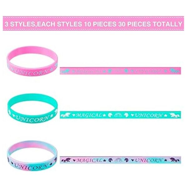 30 pulseras mágicas de silicona de unicornio para fiestas_2