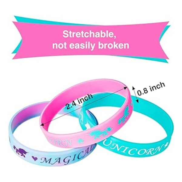 30 pulseras mágicas de silicona de unicornio para fiestas_3