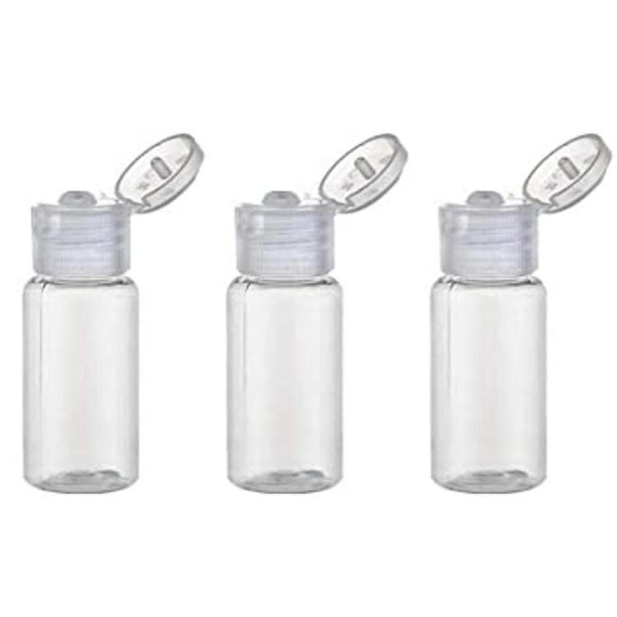 12PCS 1.0 fl oz 1oz BPA Free Clear Empty Plastic Flip Cap