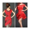 Borde de flecos rojos con borlas borde de costura 6