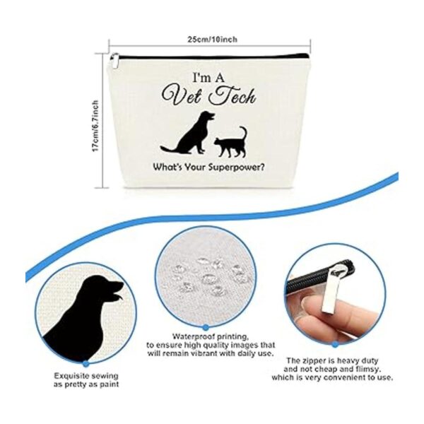 Vet Tech Bolsa de maquillaje para veterinario regalo de_2