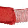 Borde de flecos rojos con borlas borde de costura 6