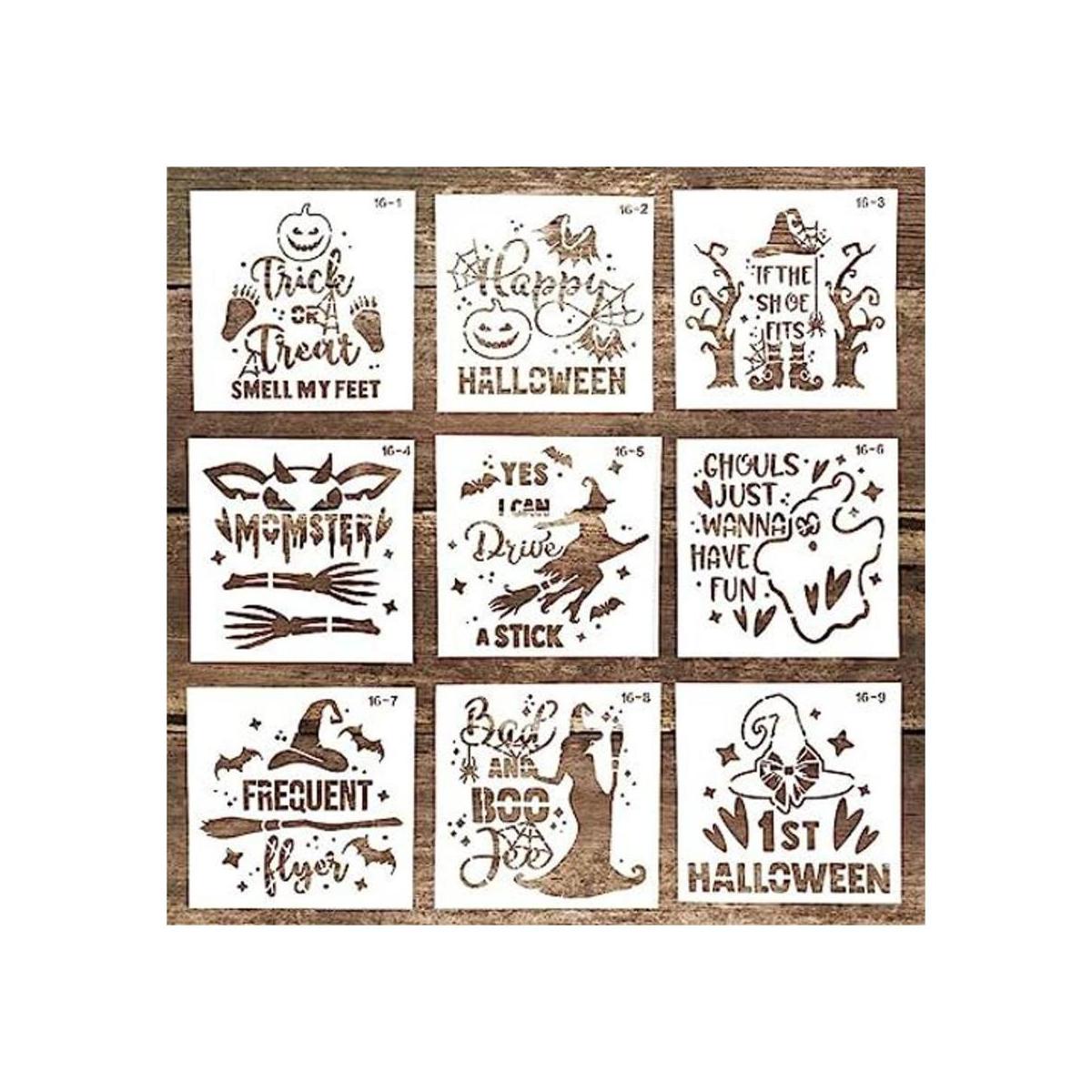 Plantilla decorativa de Halloween reutilizable para