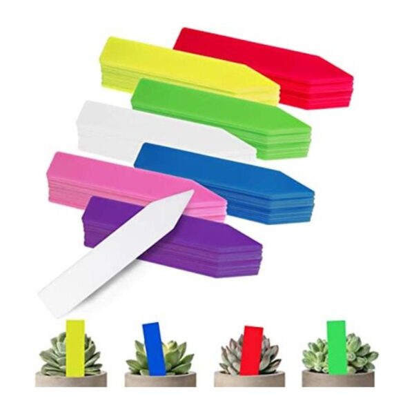 Beadnova Etiquetas para plantas 3.9 in 7 colores_1