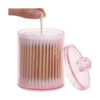 Tbestmax Paquete de 2 tarros de baño con soporte Qtip para