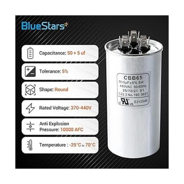 BlueStars 505 MFD uf 370 o 440 voltios VAC doble_2