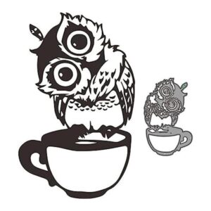 Animal Owl Metal Die CutsOwl on Cup Cutting Dies Cut_1