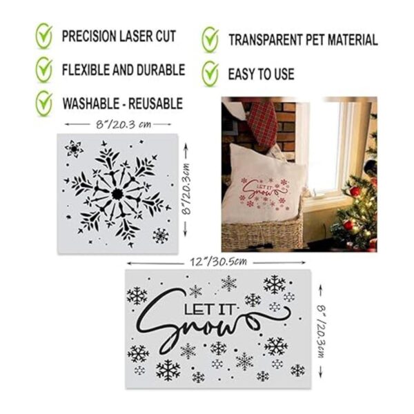 Juego de plantillas de copo de nieve de Navidad