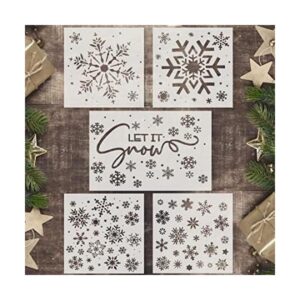 Juego de plantillas de copo de nieve de Navidad
