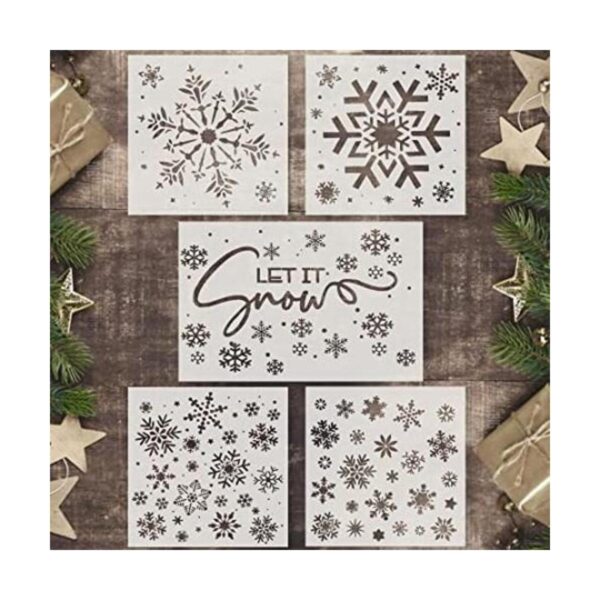 Juego de plantillas de copo de nieve de Navidad