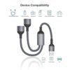 Itramax Cable divisor USB Y de 1 pie conector de cable de_2