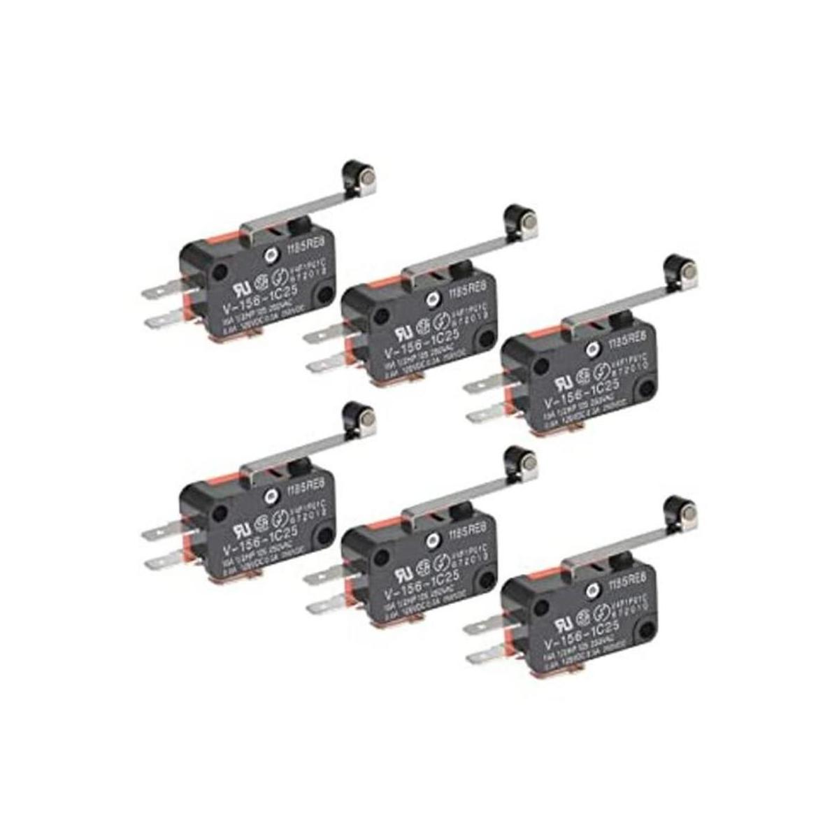 BUYGOO V1561C25 Micro interruptor de límite con rodillo de